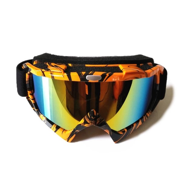 Ochelari unisex ski, snowboard si multe alte sporturi, rama portocalie - lentila multicolora, O3PM